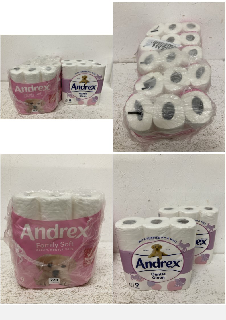 QTY OF TISSUE INC ANDREX FAMILY SOFT CLEAN, GENTLE CARE