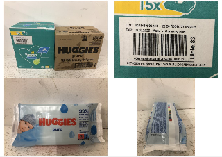 QTY OF WIPES INC HUGGIES PURE BABY WIPES