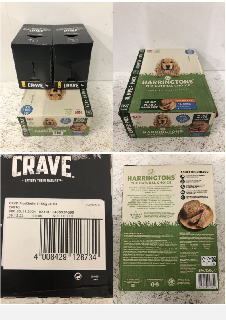 QTY OF DOG FOOD INC CRAVE SATISFY THEIR NATURE PROTEIN CHUNKS (BBE 30/11/2024)