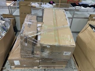 PALLET OF SMASHED MONITORS INC. SAMSUNG ODYSSEY 49" MODEL: C49RG90SSR (SMASHED/SALVAGE /SPARES)