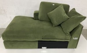 JOHN LEWIS CORNER CHAISE SOFA IN MID GREEN RRP £449 (INCOMPLETE)