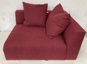 JOHN LEWIS CORNER CHAISE SOFA IN MID RED RRP £449 (INCOMPLETE)