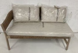 JOHN LEWIS BURFORD CORNER SOFA DOUBLE RIGHT RETURN WITH CUSHIONS RRP £379 (INCOMPLETE)