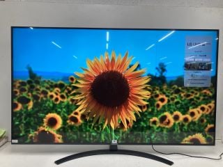 LG 65" TV MODEL 65UT81006LA RRP £569 (NO REMOTE, WITH STAND, NO BOX) (LINE ON SCREEN)