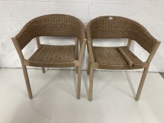 PAIR OF JOHN LEWIS BURFORD DINING CHAIRS (1 X LEG DAMAGED) RRP £320