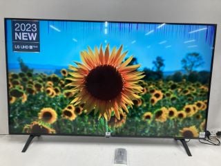 LG 65" TV MODEL 65UR78006LK RRP £549.99 (WITH REMOTE, WITH STAND, NO BOX) (CRACKED SCREEN, SCREEN BLEED)