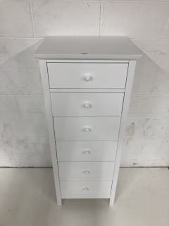 JOHN LEWIS WILTON SIX-DRAWER TALLBOY IN WHITE RRP £249