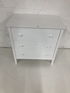 JOHN LEWIS WILTON THREE-DRAWER NURSERY DRESSER IN WHITE RRP £309