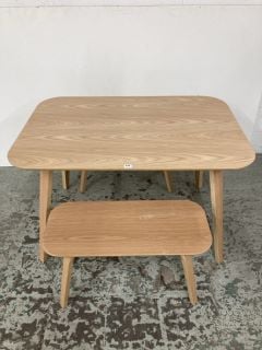 JOHN LEWIS ANTON DINING TABLE AND TWO BENCHES RRP £379