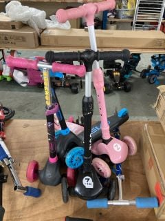 VARIOUS SCOOTERS TO INCLUDE ZINC