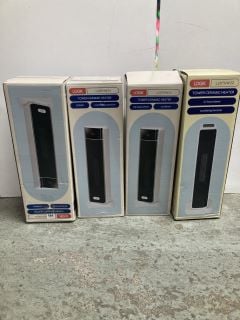 4 X LOGIK CERAMIC TOWER HEATERS