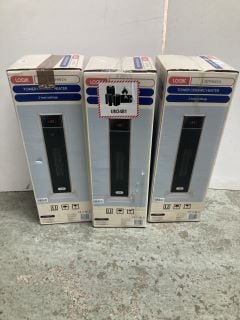 3 X LOGIK CERAMIC TOWER HEATERS