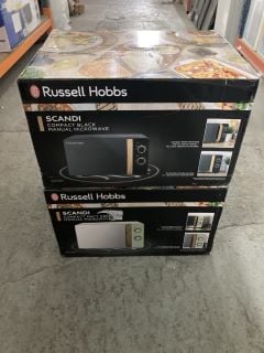 2 X MICROWAVE OVENS TO INCLUDE RUSSELL HOBBS