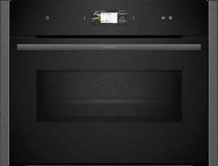 NEFF N90 WIFI CONNECTED BUILT IN COMPACT ELECTRIC SINGLE OVEN WITH MICROWAVE FUNCTION AND PYROLYTIC CLEANING - GRAPHITE MODEL: C24MS71G0B RRP: £1,499