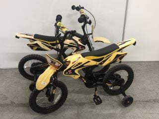 2 X KIDS MOTORBIKE PEDAL BIKES