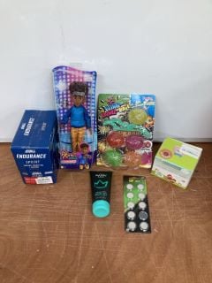 3 X BOXES OF ITEMS  INC KARMA'S WORLD DOLL