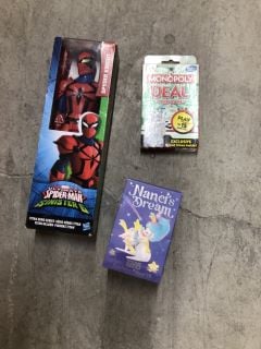 PALLET OF ITEMS INC KIDS TOYS SUCH AS SPIDER MAN FIGURINE