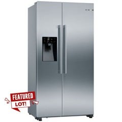 BOSCH SERIES 6 AMERICAN SIDE BY SIDE 178.7 X 90.8 CM BRUSHED STEEL ANTI-FINGERPRINT MODEL: KAD93AIERG RRP: £1,499 (IN PACKAGING)