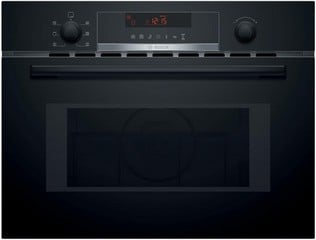 BOSCH SERIES 4 45CM HIGH, BUILT IN COMBINATION MICROWAVE OVEN - BLACK MODEL: CMA583MB0B RRP: £698(IN PACKAGING)