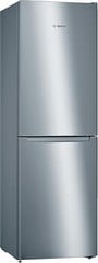 BOSCH SERIES 2 186CM HIGH 50/50 NO FROST FRIDGE FREEZER - STAINLESS STEEL EFFECT MODEL: KGN34NLEAG RRP: £629 (POWERS ON)