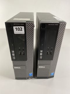 2 X DESKTOPS TO INCLUDE DELL PC OPTIPLEX 3020. [JPTN41807, JPTN41812]