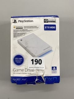 SEAGATE GAMING PLAYSTATION GAME DRIVE (2TB) HARD DRIVE IN GREY: MODEL NO SRD0LF0 (WITH BOX)  [JPTN41821]