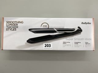 BABYLISS SUPER SMOOTH WIDE HAIR STRAIGHTNERS (SEALED)