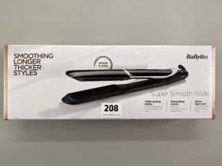 BABYLISS SUPER SMOOTH WIDE HAIR STRAIGHTNERS (SEALED)