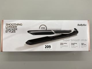 BABYLISS SUPER SMOOTH WIDE HAIR STRAIGHTNERS (SEALED)