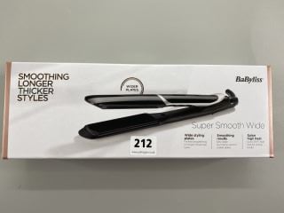 BABYLISS SUPER SMOOTH WIDE HAIR STRAIGHTNERS (SEALED)