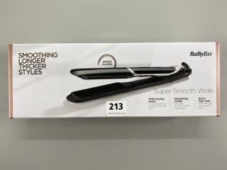 BABYLISS SUPER SMOOTH WIDE HAIR STRAIGHTNERS (SEALED)