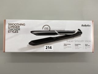 BABYLISS SUPER SMOOTH WIDE HAIR STRAIGHTNERS (SEALED)