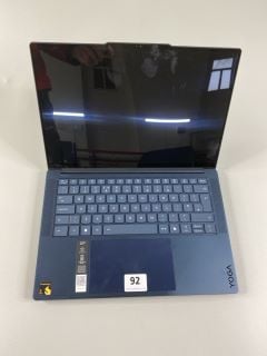 LENOVO YOGA SLIM 7 LAPTOP IN COSMIC BLUE: MODEL NO 14Q8X9 (WITH BOX & CHARGER) (HARD DRIVE REMOVED TO BE SOLD AS SALVAGE,SPEAR PARTS).   [JPTN41835]