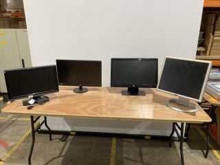 4 X ASSORTED MONITORS TO INCLUDE DELL, AOC AND HP