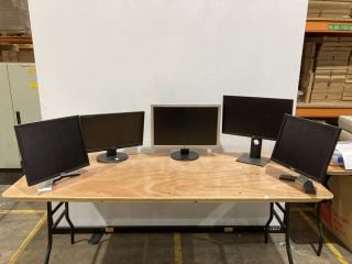 5 X ASSORTED MONITORS TO INCLUDE DELL AND LG