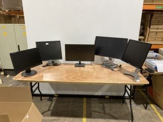 5 X ASSORTED MONITORS TO INCLUDE IIYAMA AND DELL