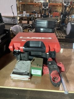 QTY OF ASSORTED TOOLING ITEMS TO INCLUDE HILTI SFH 22-A DRILL