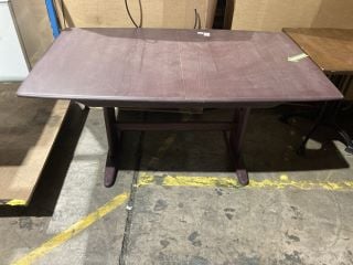 CHERRY WOOD COLOURED EXPANDING DINING TABLE