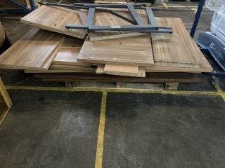 PALLET OF ASSORTED FURNISHING WOOD COMPONENTS