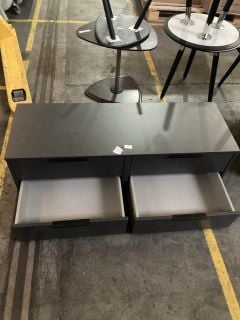 BLACK WOODEN UNDERCOUNTER STORAGE UNIT