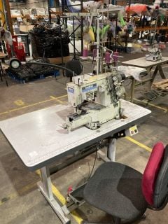 BROTHER MODEL FD3-B257-051-8 INDUSTRIAL SEWING MACHINE TO INCLUDE CHAIR