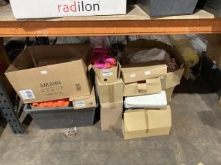 ASSORTED BOXES OF SEWING AND CRAFT MATERIALS