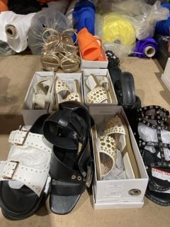 ASSORTMENT OF WOMENS SHOES TO INCLUDE MISS SOPHIA CLOG HEELS AND TRUFFLE BUCKLE SANDELS