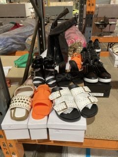 ASSORTMENT OF WOMENS SHOES TO INCLUDE MISS SOPHIA STUDDED TRAINERS AND TRUFFLE COLLECTION HEELS