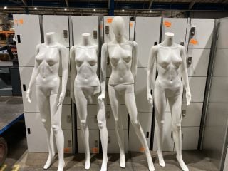 4 X FEMALE DISPLAY MANNEQUINS