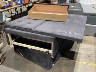 TOKYO 135CM SLATE DOUBLE BED (L190 X W135CM) TO INCLUDE FLOOR STANDING HEADBOARD RRP:£749