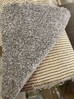 DARK GREY CARPET ROLL (DIA 23CM X L 3M APPROX) TO INCLUDE LIGHT GREY CARPET ROLL