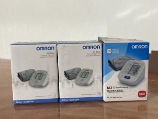 X 2 OMRON M2 BASIC UPPER ARM BLOOD PRESSURE CUFFS TO INCLUDE OMRON M2 INTELLISENSE CUFF