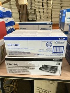 X 2 BROTHER DR-3400 TONER CARTRIDGES