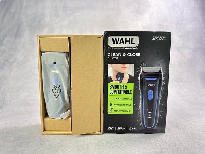 Wahl clean & Close Cordless Shaver Boxed (VAT ONLY PAYABLE ON BUYERS PREMIUM)